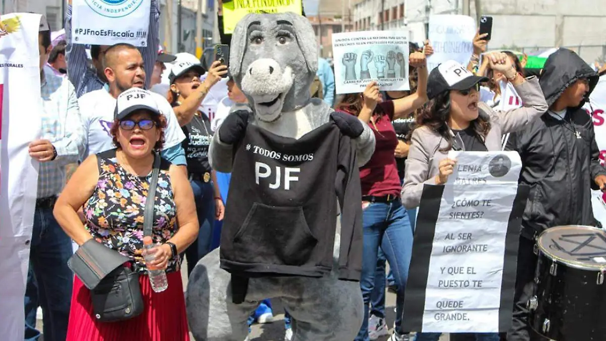 Se dio un conato de bronca entre personas que están a favor y en contra de las reformas al Poder Judicial